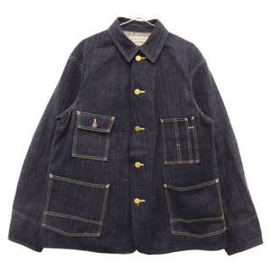 WEARHOUSE ウェアハウス INDIGO HERRINGBONE COVERALL へリンボーン デニムカバーオール インディゴ 濃紺 金ボタン