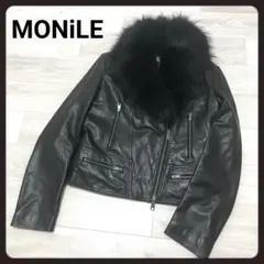 モニーレ　ライダースジャケット　レザージャケット　ラムレザー　MONiLE