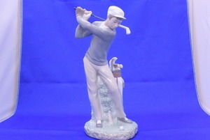 リヤドロ LLADRO この一打でナイスショット！ ゴルファーGOLFの魅力 スイング紳士フィギュア置物フィギュリン オブジェ No.4824