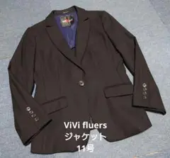 ViVi fluers ジャケット ブラック×シャドーストライプ 11号