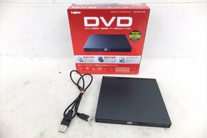 ▼ LOGITEC LDR-PMK8U2VBK ロジテック DVDドライブ 元箱付き 中古 現状品 230405H3041