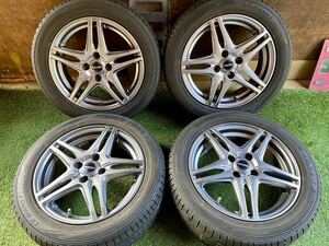 美品　185/55R15 82V DUNLOP LE MANS バリ山　4セット　15x5.5J ET 43 PCD 4Hx100 ハブ系やく　68mm