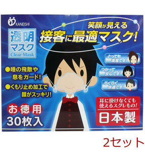 マスク 透明マスク 個包装 日本製 30枚入 2セット