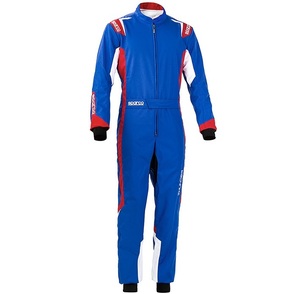 【新品】sparco スパルコ レーシングスーツ THUNDER サンダー CIK/FIA Level-2公認 ブルー/レッド XLサイズ