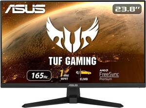 ASUS VG249Q1A-J　23.8型IPSフルHD/Extreme Low Motion Blur/FreeSync Premium/165Hz/1ms (MPRT)/Shadow Boost 1年保証　極上　送料無料