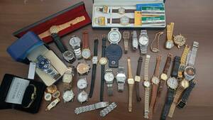 #69A 時計 おまとめ 37個 SEIKO/CITIZEN/CASIO/pierre cardin/WALTHAM/TECHNOS 他 自動巻 クォーツ ソーラー 電波 ジャンク　稼働もあり