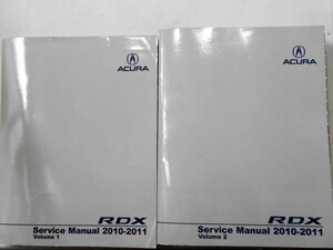 HONDA RDX 2010-2011 Service Manual Vol.1-2 英語版　北米仕様