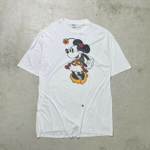 80年代 USA製 Disney ディズニー ミニーマウス キャラクターTシャツ Tワンピ レディース