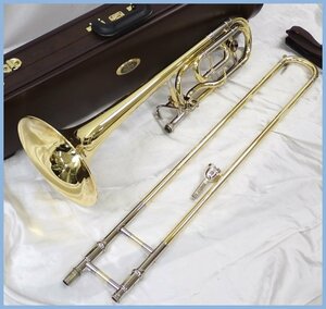 ★美品 YAMAHA/ヤマハ テナーバス トロンボーン YSL-882/ゴールド/ハードケース・マウスピース付き/金管楽器/吹奏楽&1974500006