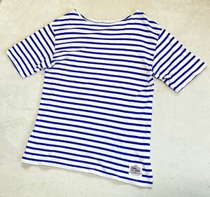 実名復刻 東洋 デューク・カハナモク DUKE KAHANAMOKU 半袖 ボーダー Ｔシャツ マリンボーダー バスクシャツ Lサイズ サンサーフ