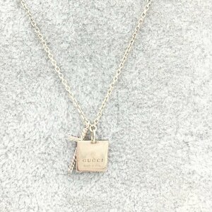 GUCCI　グッチ　SV925　7.9ｇ　ネックレス プレート　クロス　箱付き【CDAO9039】