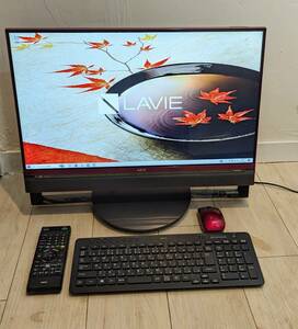 NEC LAVIE Desk All-in-one PC-DA770CAR/3TB HDD/Win10 home/Office2021/Core i7-5500U/メモリ 8GB/3波 TV/Wチューナー/Blu-ray/Web カメラ