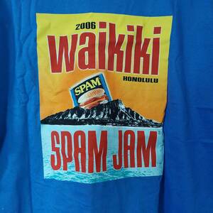 新品未使用　ハワイ　SPAM JAM　2006年 Tシャツ Lサイズ 青色
