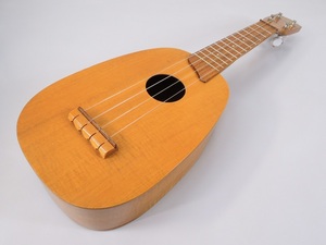 【15】希少 Famous UKULELE FU-180P パイナップル型 フェイマス ウクレレ ゴールドラベル ビンテージ レトロθ