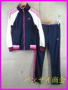 9020b10◆良品です◆セットアップ◆adidas アディダス トラックジャージ 上下 M/ジャケット/ジャージパンツ/スポーツ/レディース/女性/婦人