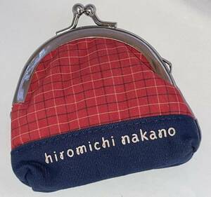 ◆hiromichi nakano 丸型 がま口◆ ヒロミチナカノ【小銭 財布 布製 がま口】未使用