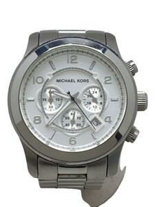 MICHAEL KORS◆クォーツ腕時計/アナログ/ステンレス/WHT/SLV