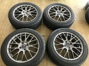 ENKEI PFM1 195/55R16 ヨコハマ SDRIVE 20年製 6.5J+41 4本 中古 ノート ニスモ アクア キューブ