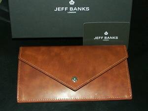 ●076☆ ②　新品正規品　ジェフ・バンクス　JEFF BANKS　長財布　キャメル