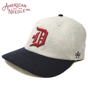 送料無料 AMERICAN NEEDLE アメリカンニードル キャップ 帽子 Minor League BB デトロイト ウルヴァリンズ ロゴ アイボリー ネイビー
