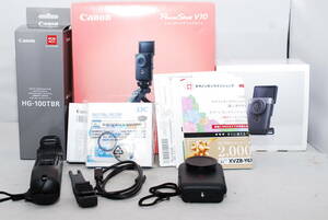 ◇Canon キャノン PowerShot V10 ブラック コンパクトデジタルカメラ PSV10TRIPODKITBK トライポッドグリップキット レンズ保護カバー付き