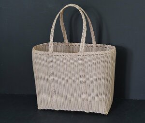 2355-24C0197★Palorosa パロローサ 美品 未使用★BASKET BAG プラスチック製 カゴバッグ ベージュ