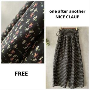 one after another NICE CLAUP 花柄ガウチョパンツ