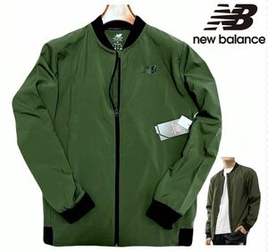 ◆H590新品【日本 XLサイズ】緑カーキ 春夏 ニューバランス ゴルフに最適 ジャケット オールシーズンNew Balance GOLF ボンバージャケット