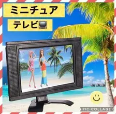 【✨新品未使用✨】ミニチュアサイズ 液晶テレビ ドールハウス 黒 インテリア