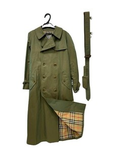 r2_3028ｗ 極美品 BURBERRY バーバリー レディース ロングトレンチコート 白タグ ノバチェック 綿100％ C-TK83 サイズ9AB2