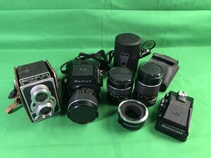 1,000円売切■ 動作未確認 MAMIYA M645 1000S ファインダー LENZ 1:2.8 45mm 1:4 150mm RICOHFLEX MODEL VII okoy-2603126-242★N1253