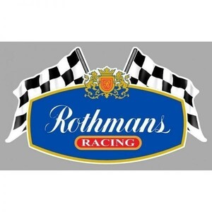 海外　限定品　送料込み 　ロスマンズ ROTHMANS チェッカーフラッグ 120mm 　ステッカー