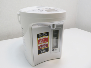 【良品】ZOJIRUSHI 2022年製 マイコン沸とう VE電気まほうびん 優湯生 2.2L ホワイト CV-GT22-WA コードレス電動給湯 (DJ05)