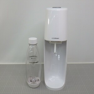 ソーダストリーム SPT-001 炭酸水メーカー ボトル付き/sodastream/ホワイト/アルコール スパークリングなどに/動作未確認　10