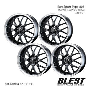 EuroSport Type 805 デリカD：2 CV4W/5W アルミホイール 4本セット 【16×5.0J 4-100 +45 セミグロススブラック(SGB)】