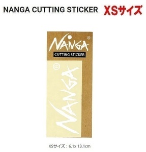 NANGA ナンガ ナンガカッティングステッカーXS ホワイト　3G515　カッティングステッカー　シール　デカール　アウトドア
