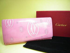 ★★ 綺麗です！！★★【 Cartier 】カルティエ レザー ハッピーバースデー 長財布 箱 ピンク ★★ Cartier ★★
