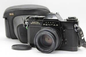 【訳あり品】ペンタックス Pentax Electro Spotmatic ブラック SMC Takumar 55mm F1.8 M42マウント ケース付き ボディレンズセット C9582