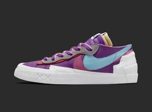 29.0cm Nike x sacai x KAWS Blazer Low Purple Duskナイキ サカイ カウズ ブレーザー パープル