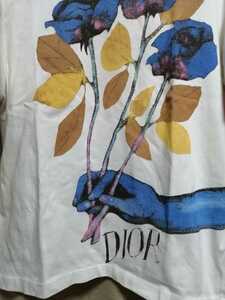 アレックスフォクストン×DIOR ディオールジャイアントロゴマルチカラーフローラル半袖Tシャツ キムジョーンズ ルイヴィトン