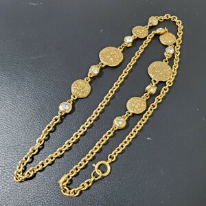 1円～CHANEL シャネル ネックレス ゴールドカラー コインモチーフ 023
