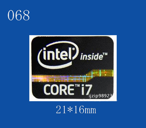 即決068【 intel Core i7 】黒エンブレムシール追加同梱発送OK■ 条件付き送料無料