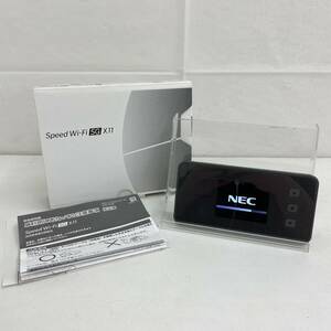 189☆【通電確認済】NEC Speed Wi-Fi 5G X11　NAR01 チタニウムグレー モバイルルーター ポケットWi-Fi 本体 外箱付き ☆