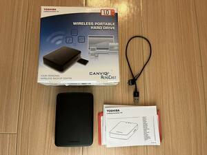 東芝 TOSHIBA ポータブル 無線 Wi-Fi HDD CANVIO AEROCAST 1TB DTU110 海外仕様