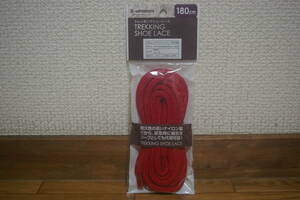 トレッキングシューレース TREKKING SHOE LACE ナイロンシューレース 太丸紐 180cm RED レッド 未使用品 シューレース 靴紐 日本製