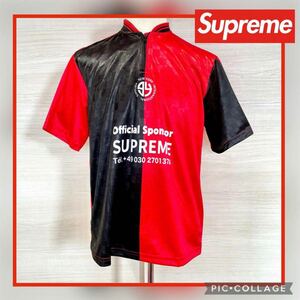 ★新品★ Supreme Split Soccer Jersey Black Red S シュプリーム スプリット サッカー ジャージ 半袖 Tシャツ トップス ブラック 22FW