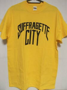 即決★新品ロックＴシャツ★サフラジェット・シティ★SUFFRAGETTE CITY★イエロー×ブラック★S/M/Lサイズ対応可能★DAVID BOWIE関連