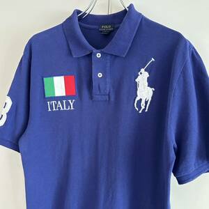POLO RALPH LAUREN ポロラルフローレン ポロシャツ XL 鹿の子 ビッグポニー ロゴ刺繍 ITALY ナンバリング 大きいサイズ