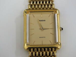 RADO ラドー クオーツ 腕時計 文字盤 ゴールド色 121.9591.2 ジャンク 激安1円スタート