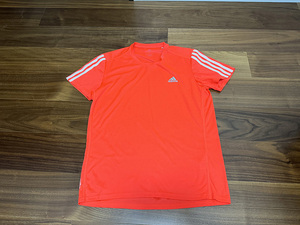 adidas アディダス adidas Running 3-Stripes Tee ランニングT EI5728 メンズXL オレンジ